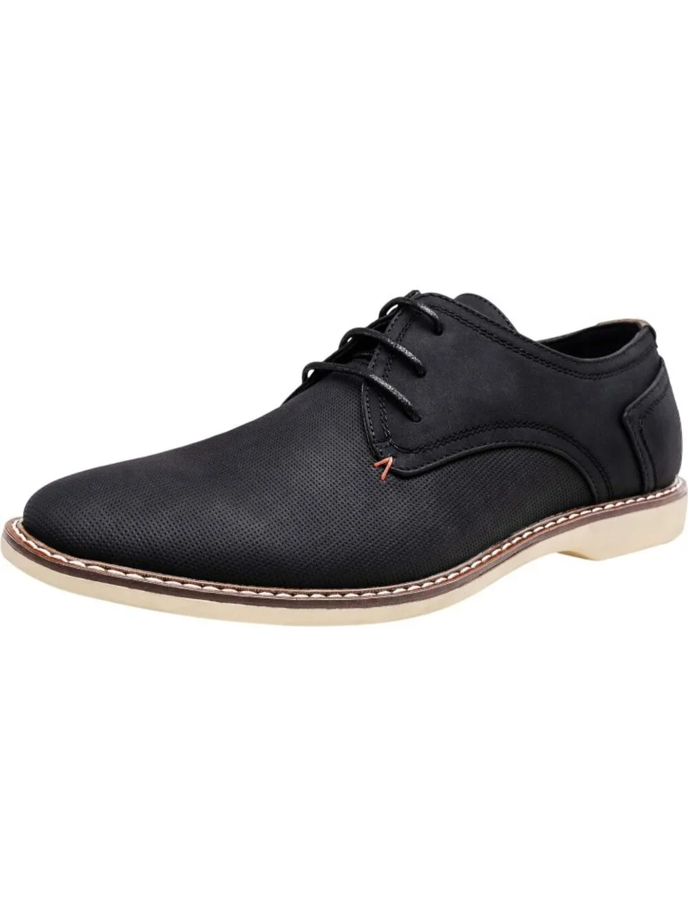 Men's Black Breathable Upper Lace Up Retro Business Classic Dress Oxford Shoes